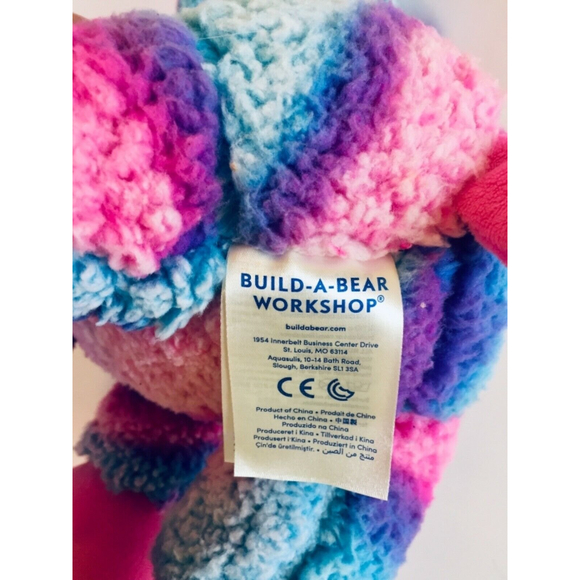 BAB  14” Plush Stuffed Lama Tie-Dyed, Rainbow Alpaca - Picture 7 of 7